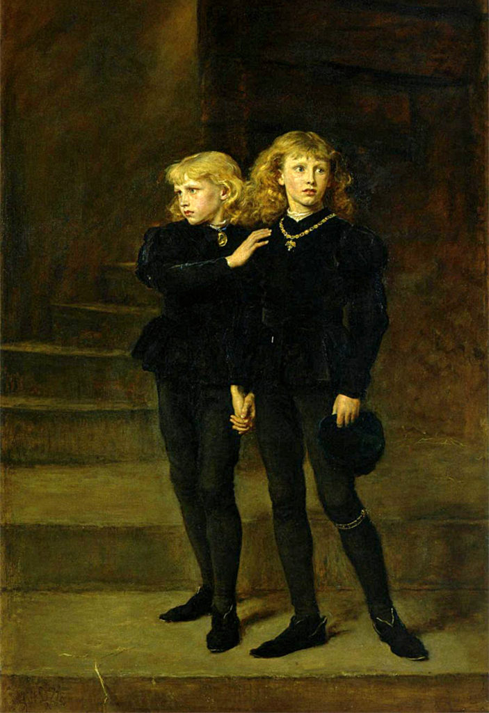 Synowie Edwarda IV w murach Tower. © Wikimedia Commons