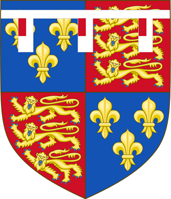 Herb Jerzego, księcia Clarence. © Wikimedia Commons, Sodacan.