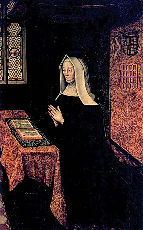 Wyjątkowa pobożność Henryka była efektem wychowywania go przez babkę, bogobojną Małgorzatę Beaufort. Wikimedia Commons, domena publiczna.