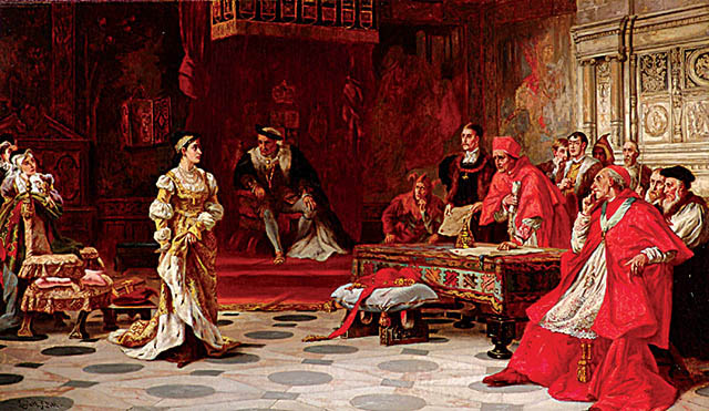Choć Henryk VIII zacieśnił swe więzi ze światem katolickim poprzez ślub z Katarzyną Aragońską, po latach zrobił wszystko, aby się od niej uwolnić. Wikimedia Commons, domena publiczna.