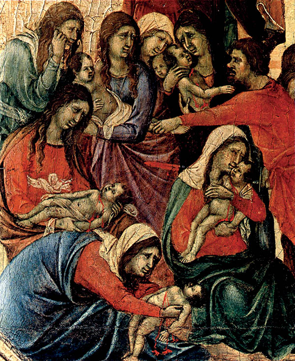 Święci Młodziankowie na obrazie Duccio di Buoninsegni. Wspomnienie Świętych Młodzianków Męczenników przypadało czwartego dnia świąt, 28 grudnia. © Wikimedia Commons, domena publiczna.
