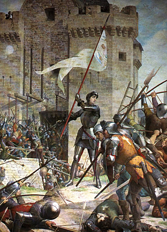 Joanna d'Arc pod oblężonym Orleanem. © Wikimedia Commons.