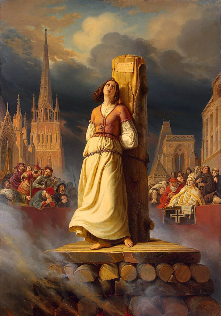 Joanna d'Arc spłonęła na stosie w Rouen 30 maja 1431 roku.