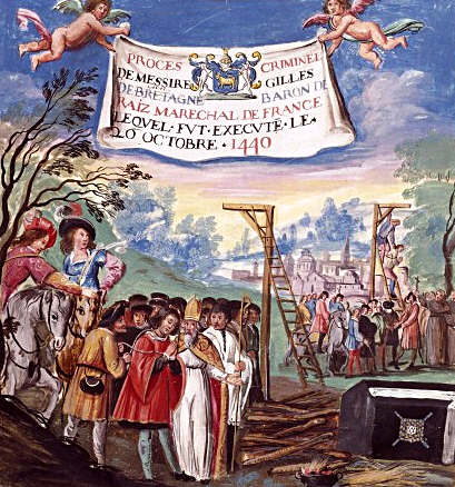 Egzekucja Gillesa de Rais. © Wikimedia Commons.