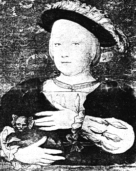 Kopia kolorowego obrazu Holbeina, która – jak się przypuszcza – może przedstawiać Edwarda Middleham, syna Ryszarda III, lub właśnie Henryka Fitzroya, nieślubnego potomka Henryka VIII. © Wikimedia Commons.