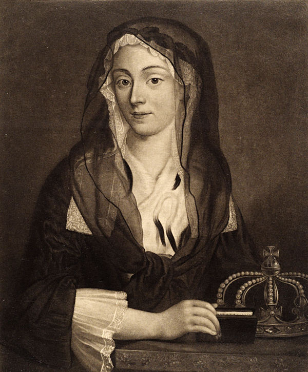 Maria Klementyna w późniejszym okresie życia. Rycina nie oddaje wyniszczenia organizmu, do jakiego się doprowadziła. © Wikimedia Commons, domena publiczna. 